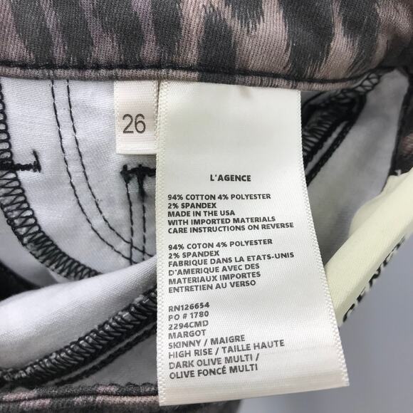 Lagence Margot High Rise Ankle Skinny Leopard Print Jeans 26 Ankle Crop NWT - Picture 9 of 10